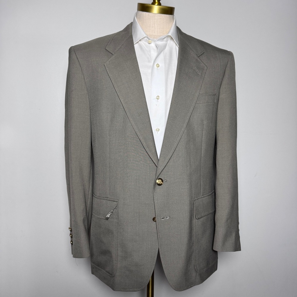 Hart Schaffner‎ Marx Jack Nicklaus Blazer Mens 42R Brown Solid 2-Button Wool